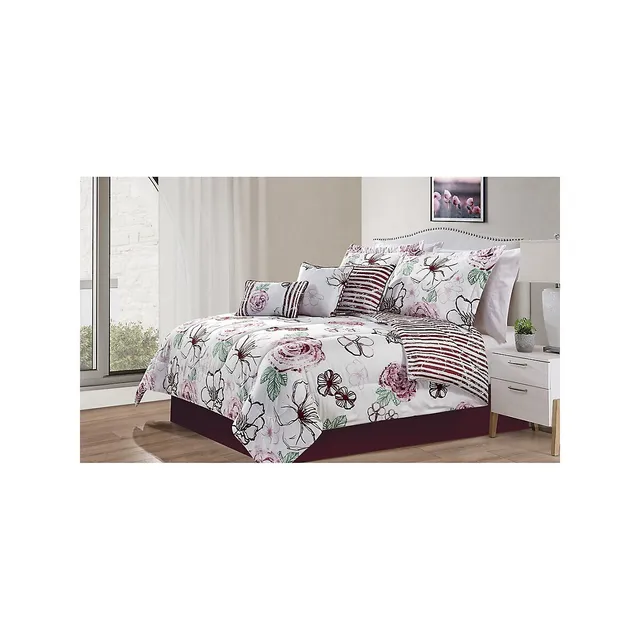 Safdie & Co Andrea Floral 7-Piece Comforter Set