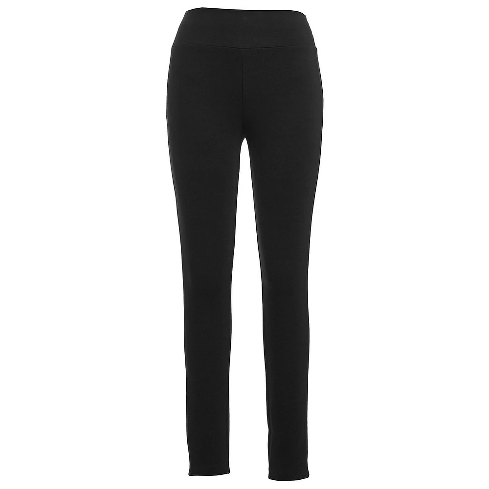 Black Ponte Stretch Trousers