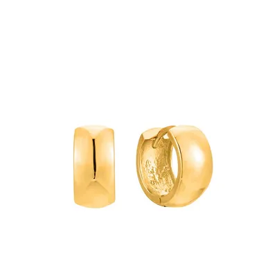 10k Gold Chubby Huggie Earrings