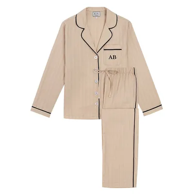 Monogrammed Premium Cotton Pajama Set