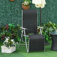 Foldable Lounge Chair With Adjustable Backrest & Footrest