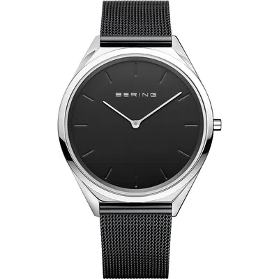 Men's Ultra Slim Stainless Steel Watch In Silver