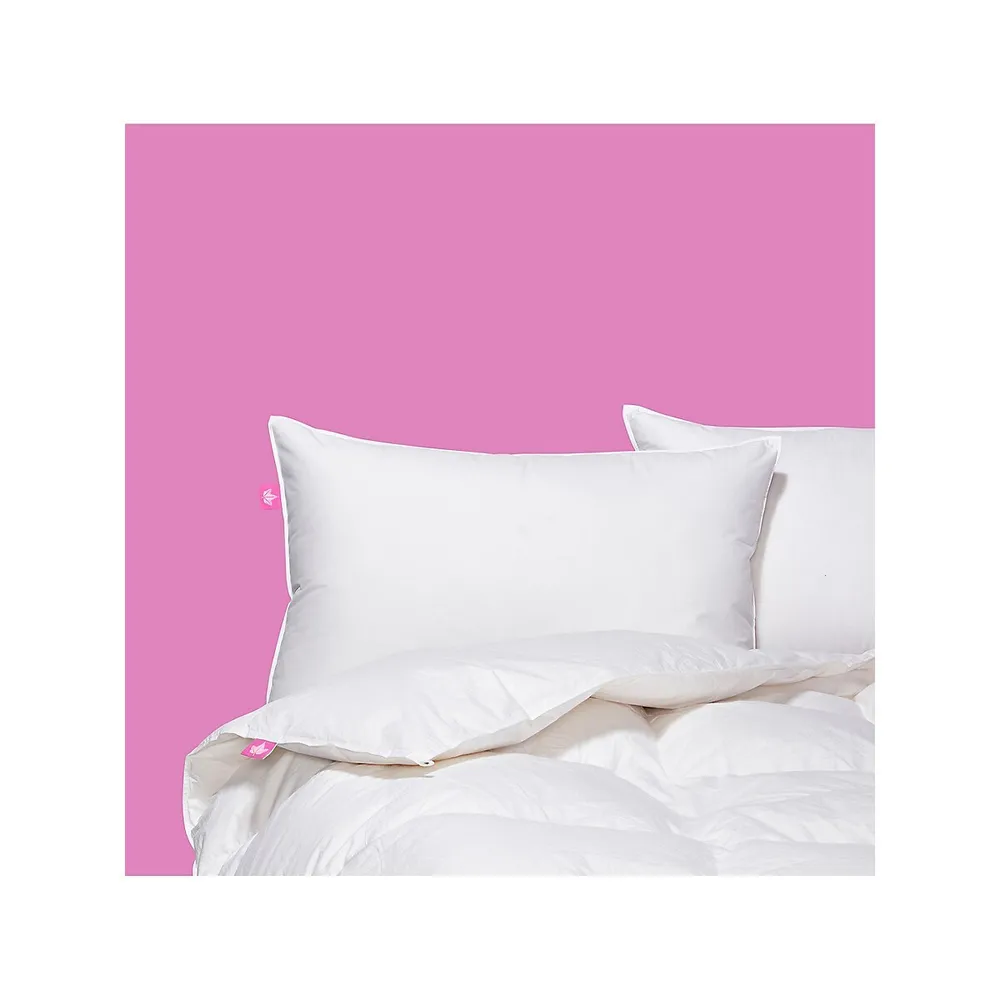 Medium Support Loft White Down Pillow