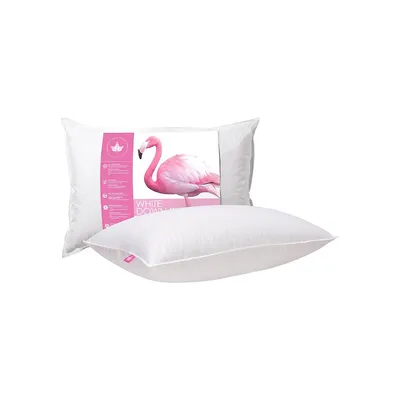 Firm Support Loft White Down Pillow