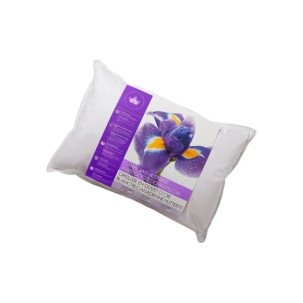 Firm Support 700 Loft Hutterite Goose Down Pillow