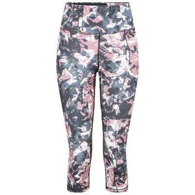 Womens/ladies Influential Recycled Floral 3/4 Leggings