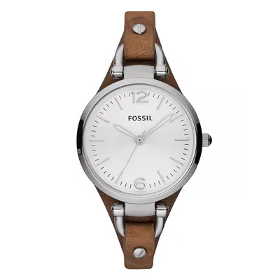 Georgia Leather And Stainless Steel Watch