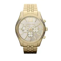 Goldtone Lexington Chronograph Bracelet Watch MK8281
