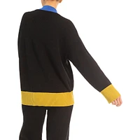 Lee Oversized Contrast Colourblock Cardigan