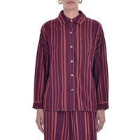 Penny Striped Cotton-Tencel Shirt