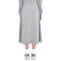 Rene Organic Cotton French Terry A-Line Midi Skirt