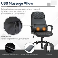 Swivel Office Chair W/ 2-point Massage Lumbar