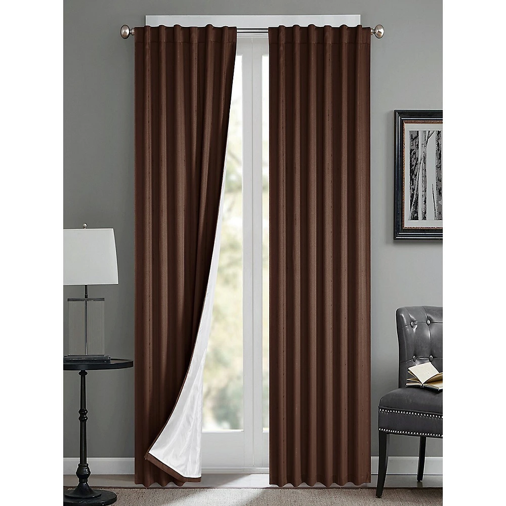 Princeton 2-Piece Rod-Pocket Curtain Panel Set- 96-Inch