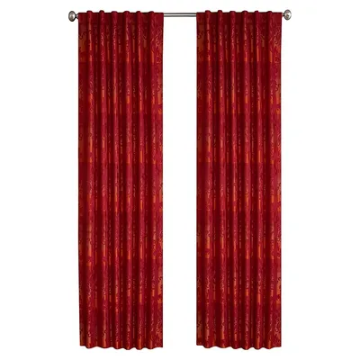 Panneaux de rideaux drapés à passe-tringle Spencer, 244 cm
