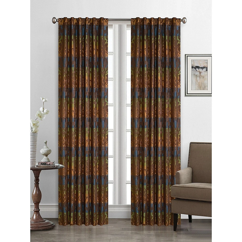 Spencer 2-Piece Rod Pocket Curtain Panel Set - 96-Inch