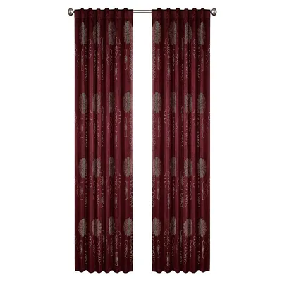 Panneaux de rideaux drapés à passe-tringle Rolea, 244 cm