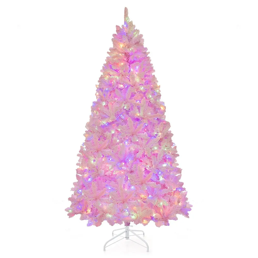 The FunkyFir Tree | 63 Pre-Lit LED Felt Christmas Tree Wall Hanger (Includes Ornaments!)