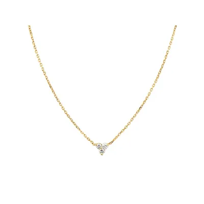 Necklace With 0.08 Carat Tw Diamonds In 10kt Yellow Gold