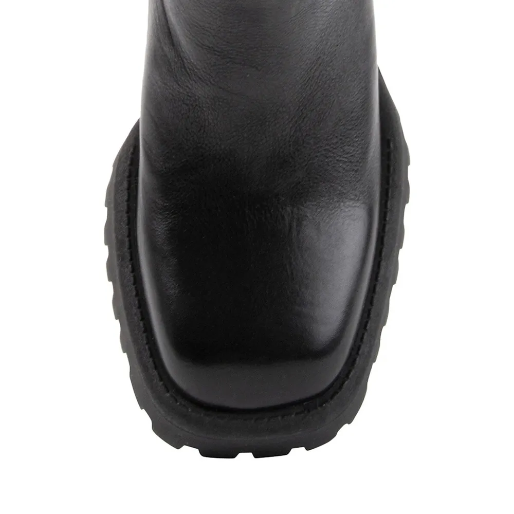 Grethe1 Vegan Leather Ankle Boots