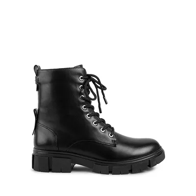 Pella Waterproof Leather Combat Boots