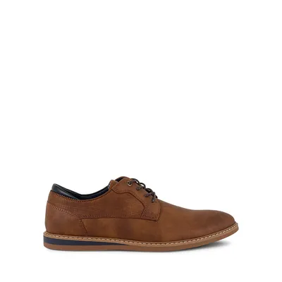 Bavano City Casual Embossed Nubuck Derby Shoes