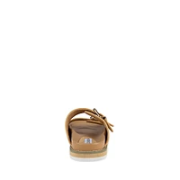 Dussle Leather Flatform Slide Sandals