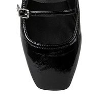 Stanly Triple-Strap Vegan Leather Flats