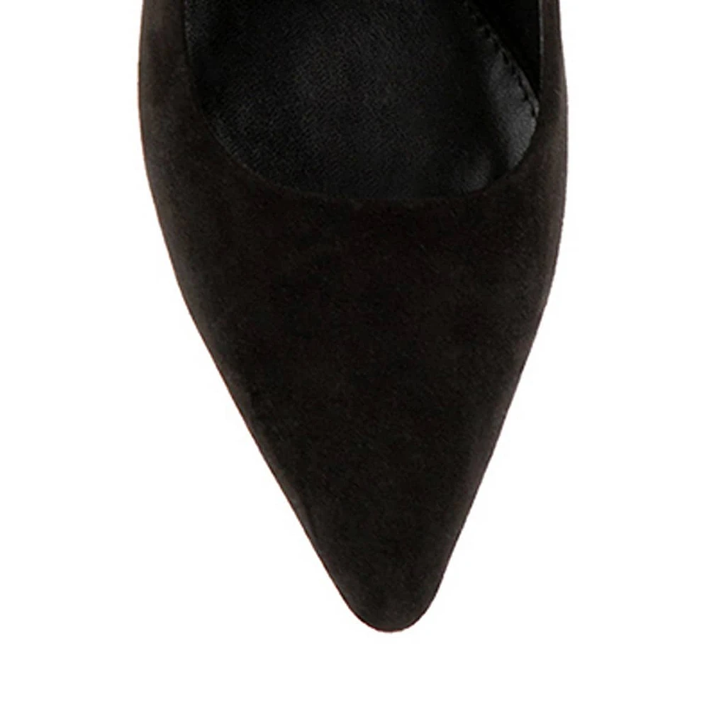 Dianna Point-Toe Block-Heel Pumps