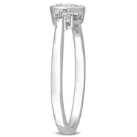 1/10 Ct Tw Diamond Heart Ring Sterling Silver