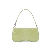 Eva Croc-Embossed Shoulder Bag