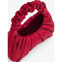 Gabbi Artificial Crystal Medium Ruched Hobo Handbag