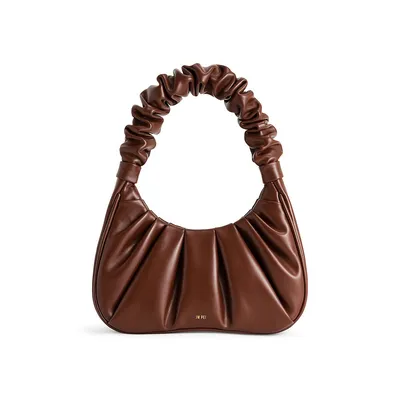 Gabbi Ruched Baguette Hobo Handbag