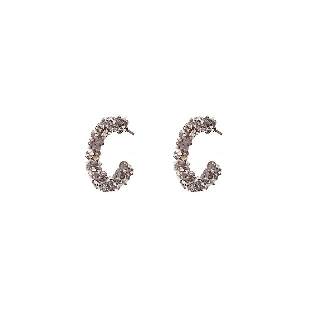 Goldplated Sparkling Crystal Earrings