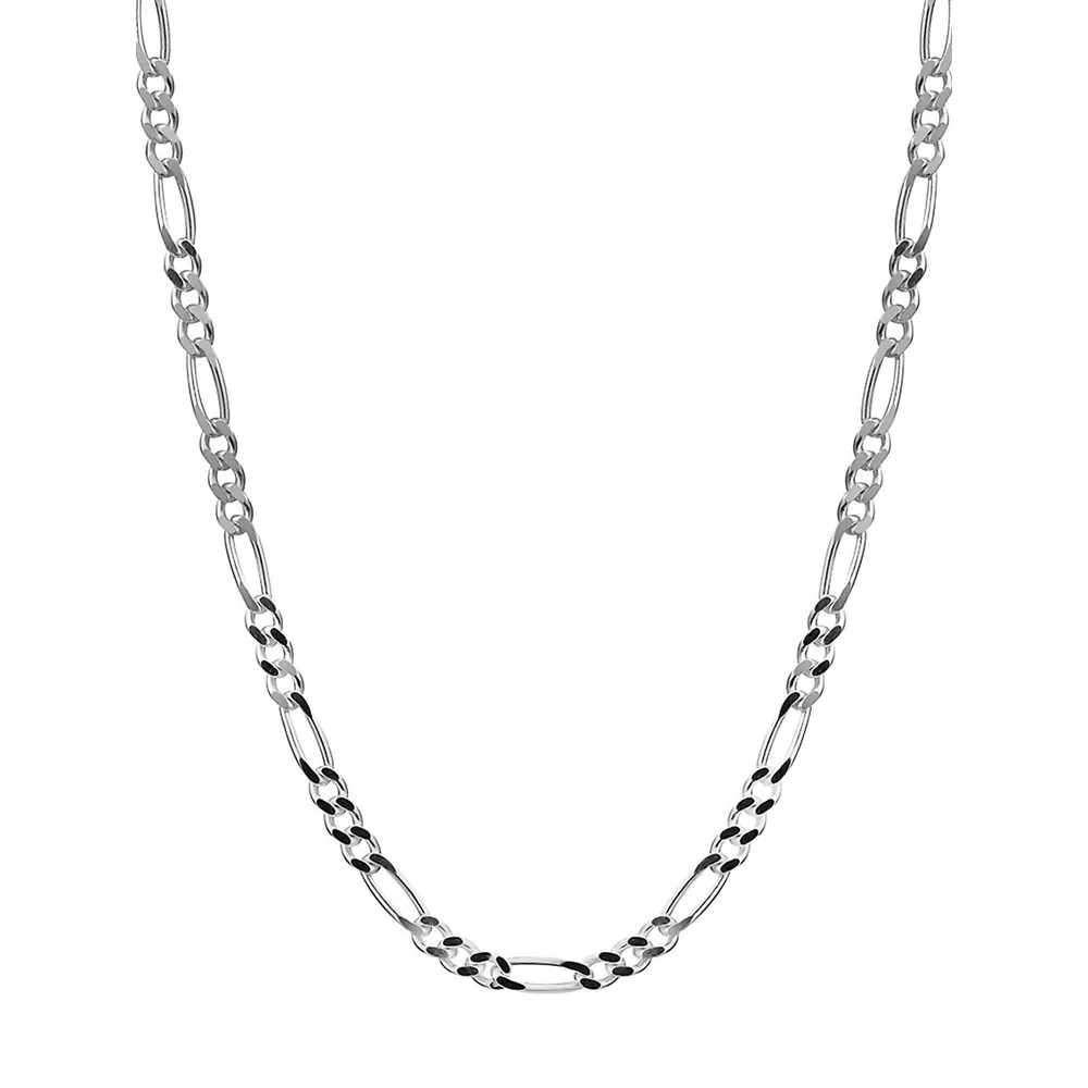 Italian Sterling Silver Small Figaro Chain - 22"