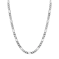 Italian Sterling Silver Small Figaro Chain - 22"