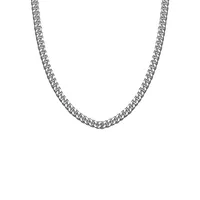 Italian Silver Fancy Curb Chain Necklace