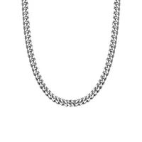 Italian Silver Large Curb Chain Necklace