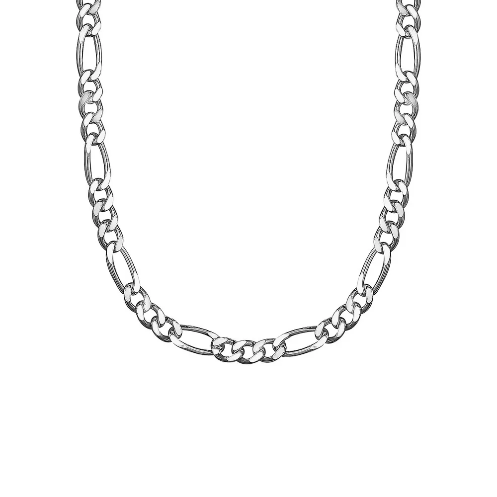 Italian Silver Figaro Chain Necklace