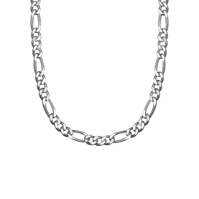 Italian Silver Figaro Chain Necklace