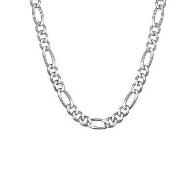 Italian Silver Large Figaro Chain or Bracelet