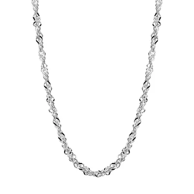 Sterling Silver Singapore Chain - 36"