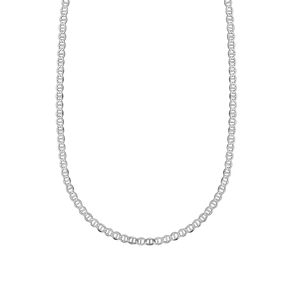 Italian Silver Marina Chain Necklace/18" x 4.2mm