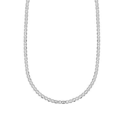 Italian Silver Marina Chain Necklace/18" x 4.2mm