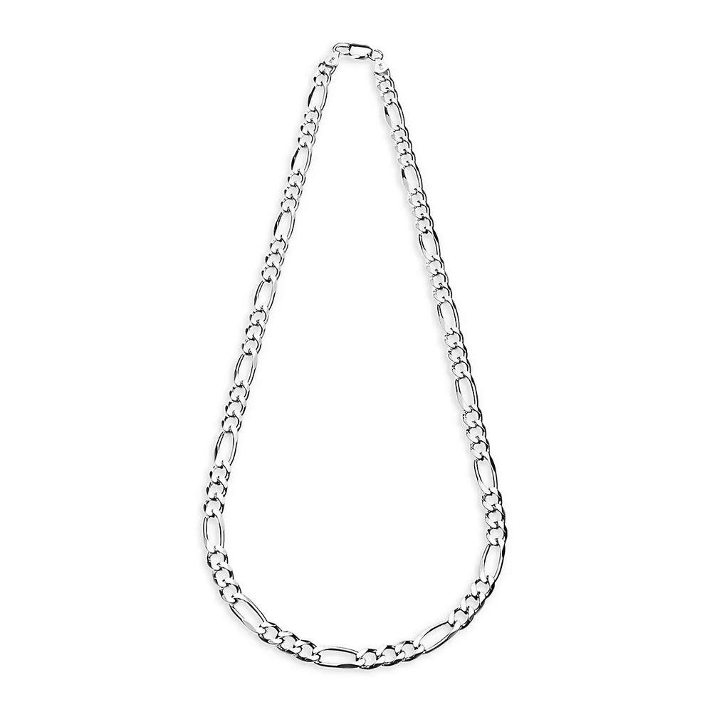 Italian Sterling Silver Small Figarucci Chain Necklace