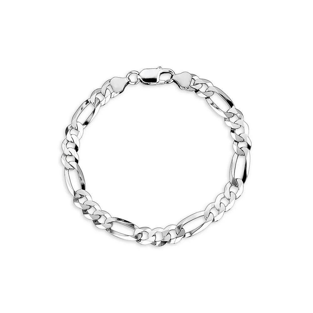 Italian Sterling Silver Figaro-Link Bracelet