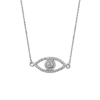 Sterling Silver & Cubic Zirconia Evil-Eye Necklace