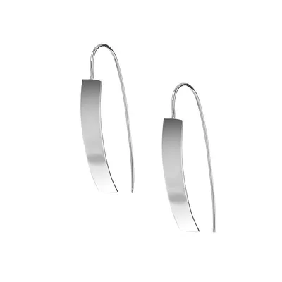 Sterling Silver Modern Pull-Through Earrings