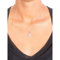 Sterling Silver & Pavé Snowflake Pendant Necklace