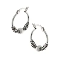 Sterling Silver 16MM Bali Hoop Earrings