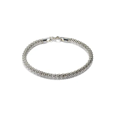 Lux Sterling Silver Popcorn Tennis Bracelet